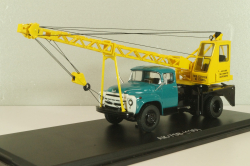 АК-75В автокран на шасси Зил-130 1964, зеленый/желтый, SSM1549, SSM 1:43
