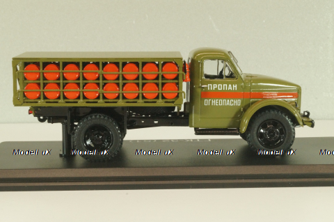 ГТК-32 а/м для перевозки газовых балонов на шасси Газ-51 1969, хаки, SSM1628, SSM 1:43