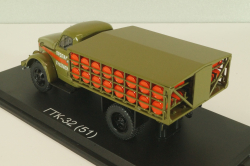 ГТК-32 а/м для перевозки газовых балонов на шасси Газ-51 1969, хаки, SSM1628, SSM 1:43