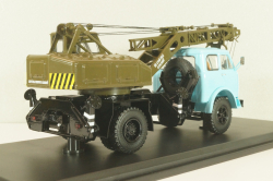 К-67 Автокран на шасси Маз-500 1965, голубой/хаки, SSM1610, SSM 1:43