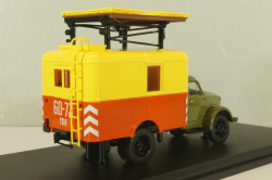 ТВ-3 телескопическая вышка на шасси Газ-51А 1960, зеленый/желтый/красный, SSM1627, SSM 1:43