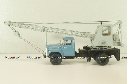 АК-75В автокран на шасси Зил-130 1976, синий/серый, Автоистория 1:43
