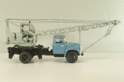 АК-75В автокран на шасси Зил-130 1976, синий/серый, Автоистория 1:43