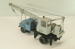 АК-75В автокран на шасси Зил-130 1976, синий/серый, Автоистория 1:43