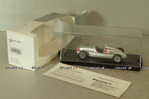 Auto Union Type D #4 1938, silcer, 5030300303, Brumm 1:43