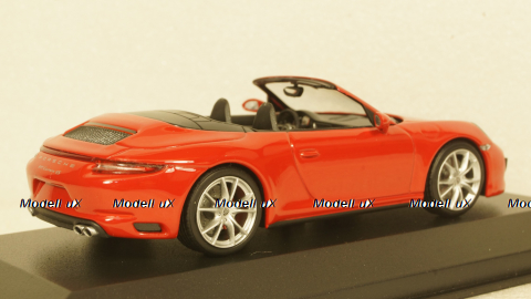PORSCHE 911 (991.2) CARRERA 4S CABRIOLET 2017 RED, 410067230, Minichamps 1:43