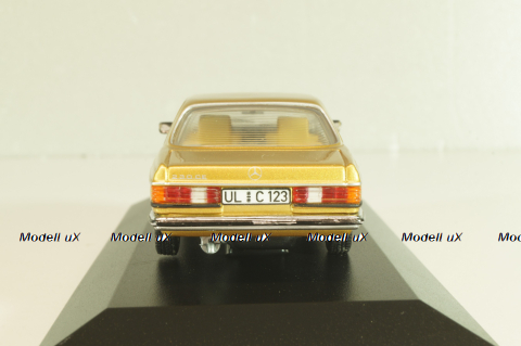Mercedes-Benz 230 CE (C123) 1977, gold, 32220, Minichamps 1:43