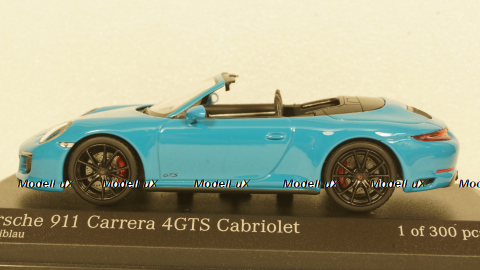 PORSCHE 911 (991.2) CARRERA 4GTS CABRIOLET 2017 BLUE, 410067332, Minichamps 1:43