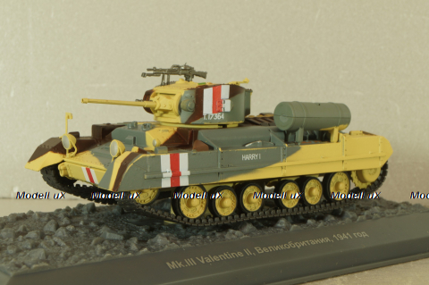 Mk.III  Valentine Великобритания1942., Танки, легенды отечественной бронетехники №16, TLOB16, Deagostini 1:43