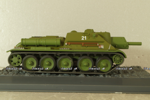 СУ-122 1943г,  Танки, легенды отечественной бронетехники №13, TLOB013, Deagostini 1:43
