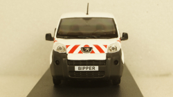 Peugeot Bipper Fourgon 2009, white with red striping, 479868, Norev 1:43