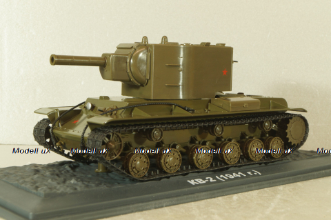 КВ-2 Тяжёлый танк 1941, хаки, Танки: Легенды отечественной бронетехники №5, TLOB005, DeAgostini 1:43