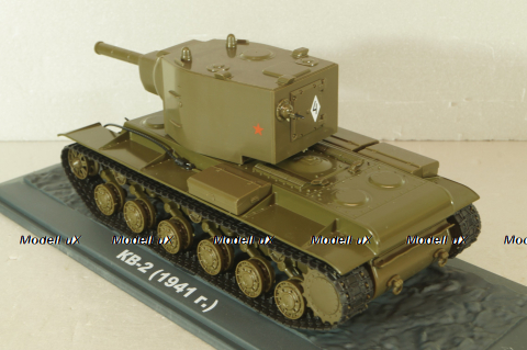 КВ-2 Тяжёлый танк 1941, хаки, Танки: Легенды отечественной бронетехники №5, TLOB005, DeAgostini 1:43