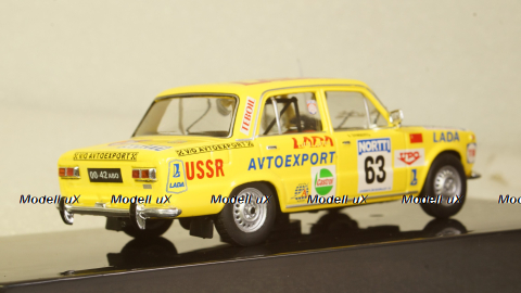 ВАЗ-2101 Lada 1300 #63, 1000 Lakes Rallye, S.Brundza/A.Zvingevich 1975, yellow, RAC297, IXO 1:43