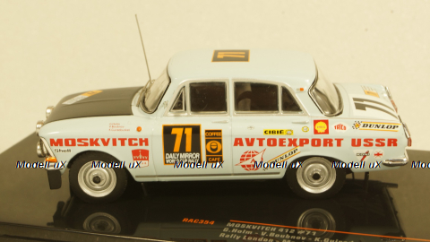 Москвич 412, No.71, Rally London - Mexiko, G.Holm/V.Boubnov/K.Guiradouskas, 1970, RAC354, IXO 1:43
