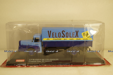 Unic ZU Izoard pick up with canvas top blue/yellow, Hachette 1:43