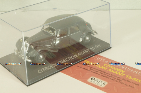 Citroen Traction 15 Six 1938, grey, 2147102, Atlas 1:43