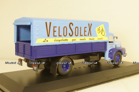 Unic ZU Izoard pick up with canvas top blue/yellow, Hachette 1:43