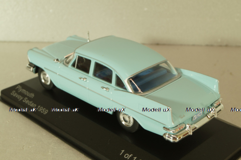 Plymouth Savoy Sedan 1959, blue, WB289, WhiteBox 1:43