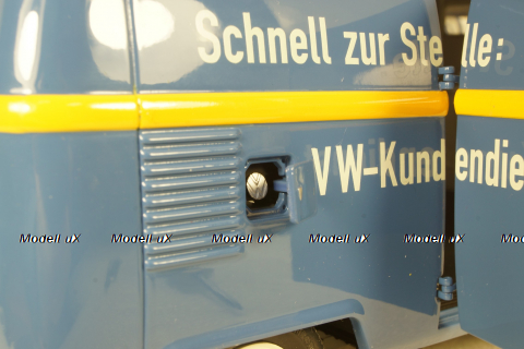 Volkswagen T1b panel van customer service blue/yellow, 450048400, Schuco 1:18