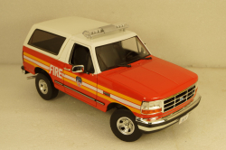 Ford Bronco FDNY 1996 white/red/orange, 19118, Greenlight 1:18