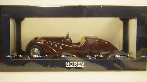 Peugeot 302 Darl'Mat Roadster 1937 dark red,184695, Norev 1:18