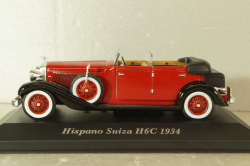 Hispano Suiza H6C Cabriolet 1934, red, Altaya 1:43