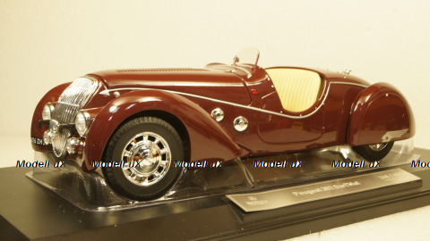 Peugeot 302 Darl'Mat Roadster 1937 dark red,184695, Norev 1:18