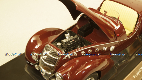 Peugeot 302 Darl'Mat Roadster 1937 dark red,184695, Norev 1:18