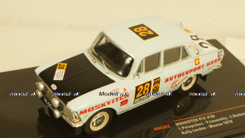 Москвич 412, No.28, Rally London - Mexiko, L.Potapcikas/Y.Lesovskiy/E.Bazhenov, 1970, RAC353, IXO 1:43