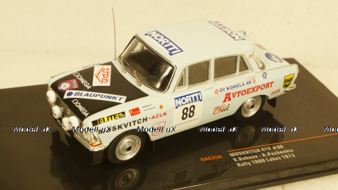 Москвич 412 No.88, 1000 Lakes Rally, 1973 V.Boubnov/A.Pechenkin, RAC356, IXO 1:43