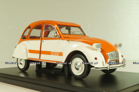 CITROEN 2CV Spot, orange/white, G111V054, Hachette 1:24