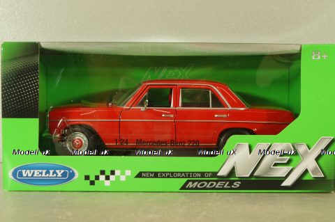 Mercedes-Benz 220 (W115) 1968 Red, WEL24091 Red, Welly 1:24