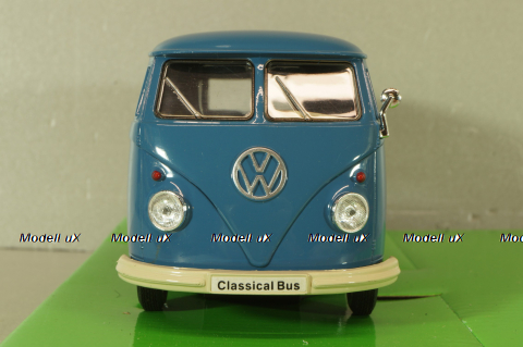 Volkswagen T1 bus box wagon blue 1963, 22095, Welly 1:24