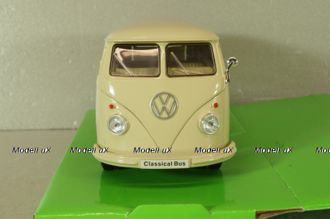 Volkswagen T1 bus box wagon beige 1963, WEL22095PV-CREAM, Welly 1:24