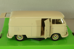 Volkswagen T1 bus box wagon beige 1963, WEL22095PV-CREAM, Welly 1:24