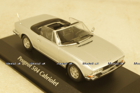 Peugeot 504 Cabriolet 1977, silver, 940112130, Maxichamps 1:43