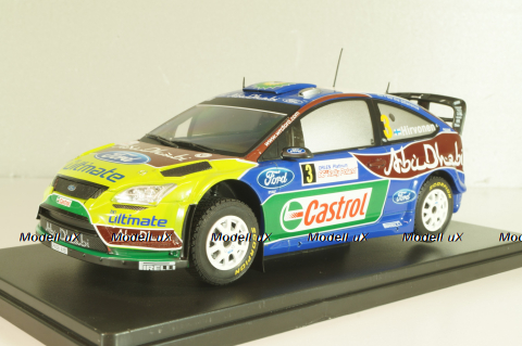 Ford Focus RS WRC #3 Rally Poland 2009, Hirvonen/Lehtinen, G113U016, WRC Collection, Hachette 1:24