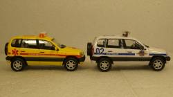 Ваз-2123 Нива Милиция + Ваз-2123 Нива Медицинская (набор 2шт.),Chevrolet Niva Cararama 1:43
