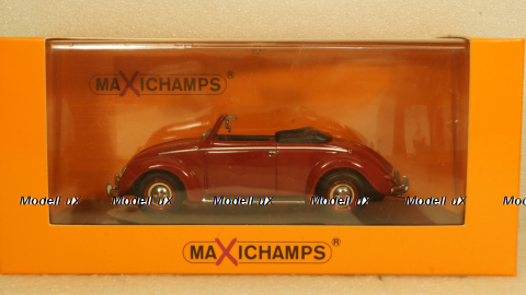 Volkswagen Hebmuller cabriolet 1950, red, built on VW Beetle (Typ 14), 940052131, Maxichamps 1:43