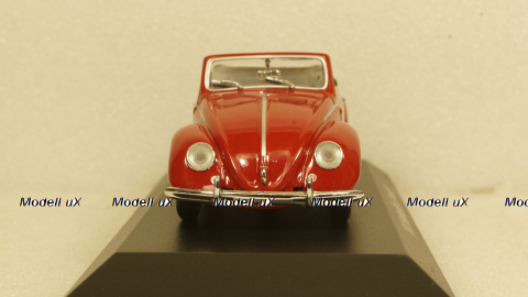 Volkswagen Hebmuller cabriolet 1950, red, built on VW Beetle (Typ 14), 940052131, Maxichamps 1:43