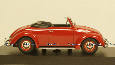 Volkswagen Hebmuller cabriolet 1950, red, built on VW Beetle (Typ 14), 940052131, Maxichamps 1:43