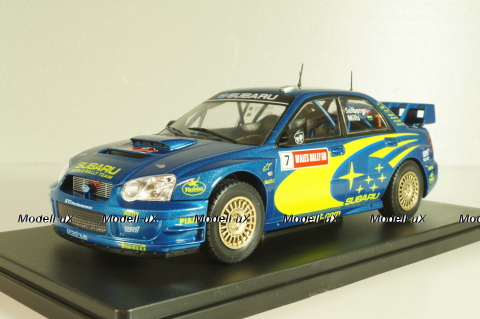 Subaru Impreza S9 WRC #7 Rally Wales GB 2003, Solberg/Mills, WRC Collection, Hachette 1:24