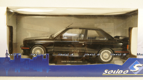 BMW M3 E30 Sport Evolution 1990 black, S1801501, Solido 1:18