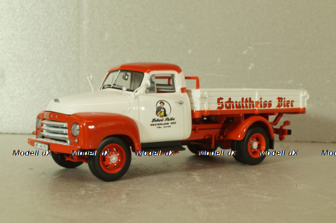 Opel Blitz 1.75t "Schultheiss bier" delivery truck, white/red, 439051024, Minichamps 1:43