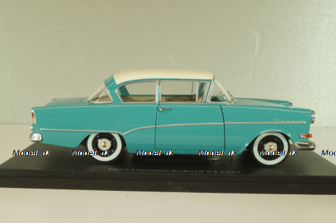 Opel Olympia Rekord PI 1957, green/white, G1648002, Hachette 1:24