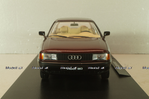Audi 80 B3 Sedan 1986, darkred-metallic, T9-1800344, Triple9 1:18