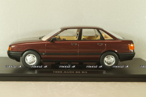 Audi 80 B3 Sedan 1986, darkred-metallic, T9-1800344, Triple9 1:18