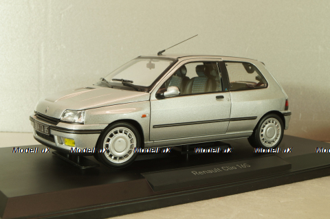 Renault Clio 16S 1992, grey met, 185256, Norev 1:18