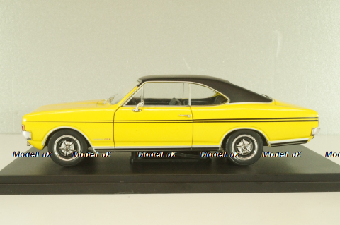Opel Commodore A GS/E Coupe 1970, yellow/black, G1648004, Hachette 1:24